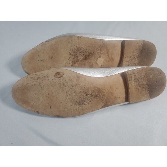 Chanel Gold Metallic Ballet Flats EU Size 42 US 10 G02819 Made in Italy - Picture 7 of 16